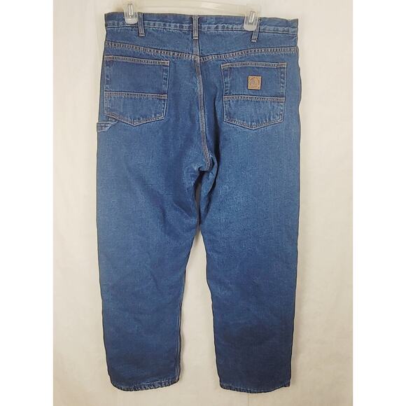 Berne Original Work Jeans fully flannel lined size 38x32 Workwear Warm Outdoors - Picture 2 of 9